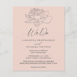 Flyer El presupuesto botánico del Pastel Rosa Dandelion