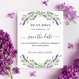 Flyer El presupuesto del boda Lavender eucalyptus ahorra