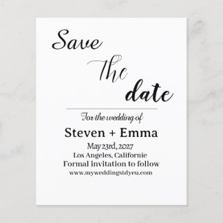 Flyer El presupuesto elegante Boho Wedding Save the Date