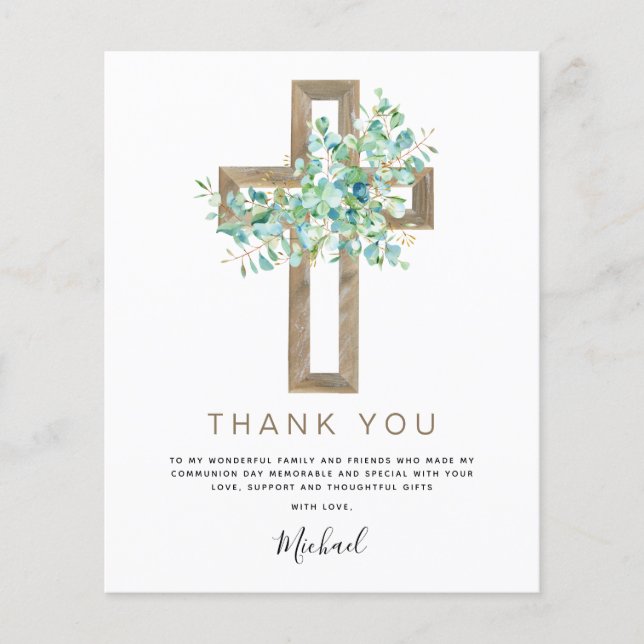 Flyer El presupuesto es la primera comunión sagrada grac (Frente)