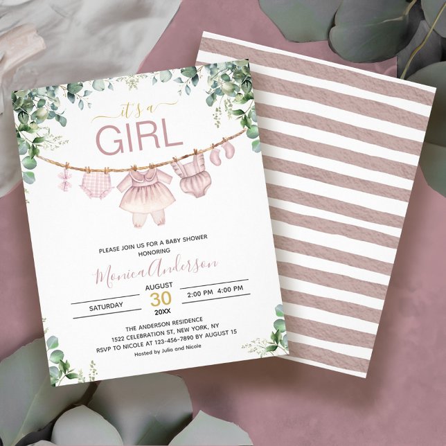 Flyer El Presupuesto Es Una Invitación De Baby Shower De (Budget Its A Girl Pink Boho Baby Shower Invitation Flyer)