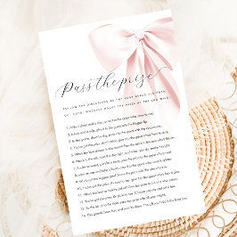 Flyer El presupuesto pasa el premio juego de Baby Shower