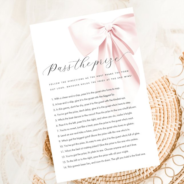 Flyer El presupuesto pasa el premio juego de Baby Shower (Subido por el creador)