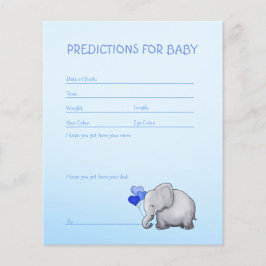 Flyer Elefante Azul Niño Niño Ducha Juego Predicción