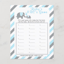 Flyer Elefante Baby Blue y Gray Stripe  - ABC's