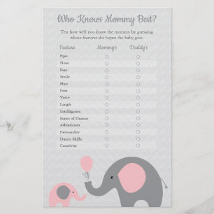 Flyer Elefante Rosa que conoce a mi mamá mejor juego de
