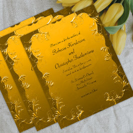 Flyer Elegancia dorada Invitación a la Boda Presupuestar