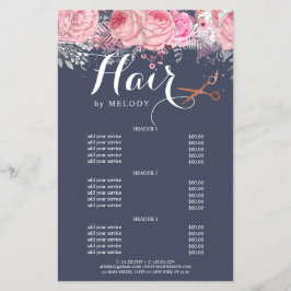 Flyer Elegant copper rose gold scissors hairstylist