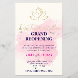 Flyer Elegant gold and black beauty salon