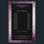 Flyer Elegant Silber Lila beidseitig<br><div class="desc">Ein elegantes und raffiniertes Design mit einem digitalen Bild aus Silber-Lila-Glitter. Achtung: Bei der Herstellung wird keine echte Folie verwendet,  sondern nur die Farbe gründlich aufgedruckt. Füge deine Daten,  Logo,  Firmendetails und Bilder in Minuten hinzu.</div>
