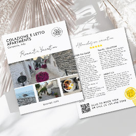 Flyer Elegante Añadir tu logotipo Rejilla fotográfica QR