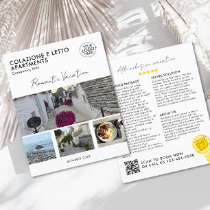 Flyer Elegante Añadir tu logotipo Rejilla fotográfica QR