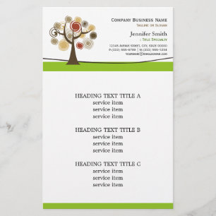 Flyer Elegante árbol de Moda de la vida Naturaleza Estil