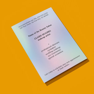 Flyer Elegante artista de maquillaje pastel simple