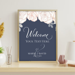 Flyer Elegante Bienvenida Boda Crea Tu Propia Slate Blue