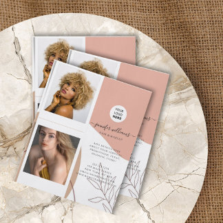 Flyer Elegante Boho Logo Personalizado Promocional