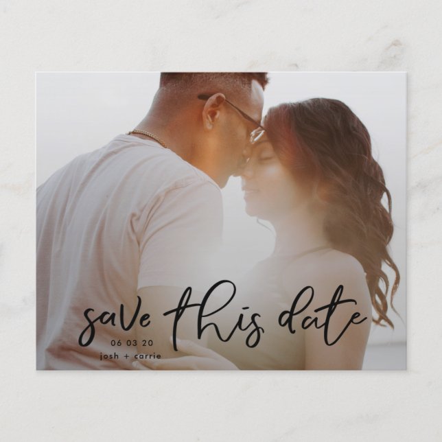 Flyer Elegante caligrafía fotográfica de Onyx ahorrar pr (Frente)