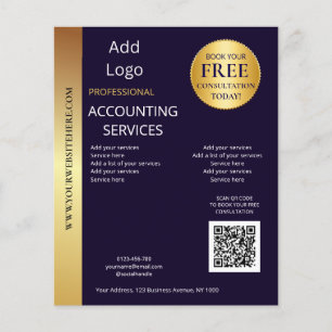Flyer Elegante Código QR de Negocios Corporativos Negro 