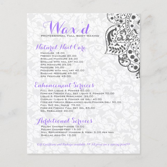 Flyer Elegante Damascates Gris Lace Blanco Reversible (Atrás)