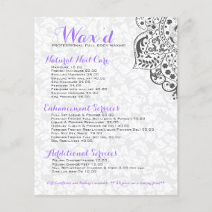 Flyer Elegante Damascates Gris Lace Blanco Reversible