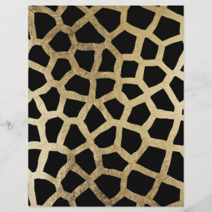 Flyer Elegante estampado animal moderno en dorado negro