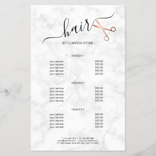 Flyer Elegante estilista moderno de las tijeras de oro r