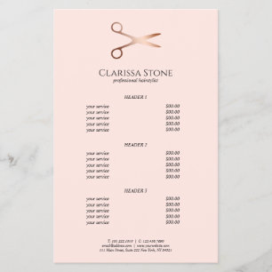 Flyer Elegante estilista moderno de las tijeras de oro r