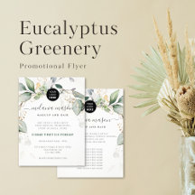 Elegante Eucalyptus Greenery Botánica Promocional