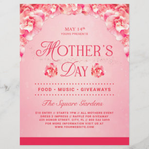 Flyer Elegante evento de celebración del Día de la Madre