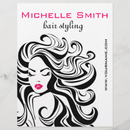 Flyer Elegante extensiones de pelo de cabello de estilo