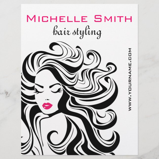 Flyer Elegante extensiones de pelo de cabello de estilo  (Frente)