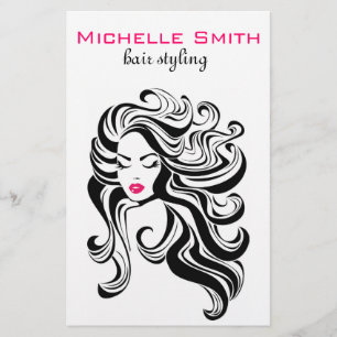 Flyer Elegante extensiones de pelo de cabello de estilo 