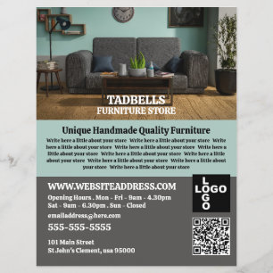 Flyer Elegante habitación - Ventas de la tienda de muebl