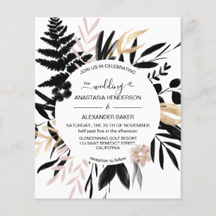 Flyer Elegante invitación al boda. Volar