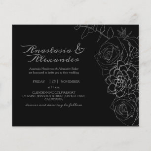 Flyer Elegante invitación presupuestaria a la ceremonia