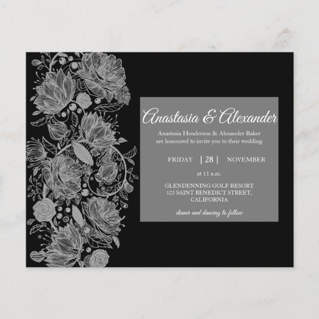 Flyer Elegante invitación presupuestaria a la ceremonia  (Frente)