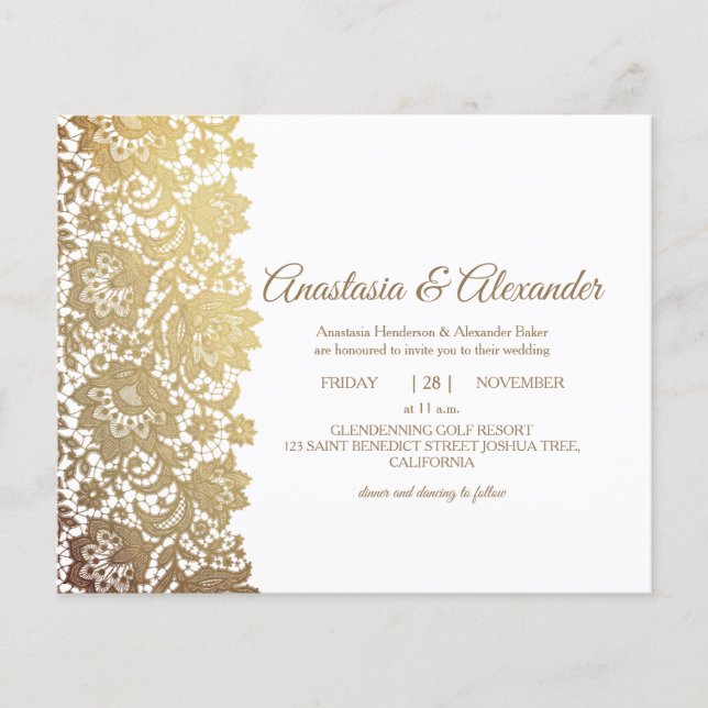 Flyer Elegante invitación presupuestaria a la ceremonia  (Frente)