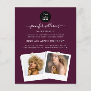 Flyer Elegante Logo de Foto Personalizado Promocional Bu