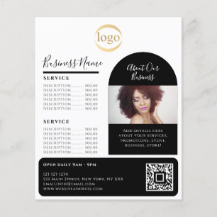 Flyer Elegante logotipo personalizado de foto promociona