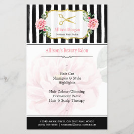 Flyer Elegante Moda pelo estilista tijeras de tijeras de