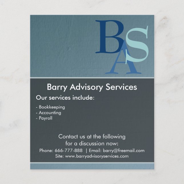 Flyer Elegante Moderno Azul Profesional Simple (Frente)