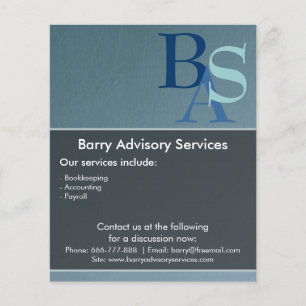 Flyer Elegante Moderno Azul Profesional Simple