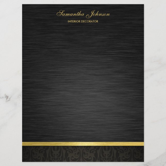 Flyer Elegante negro y oro (Frente)