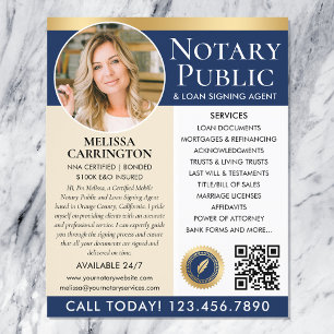 Flyer Elegante notario de servicios públicos foto de Nav