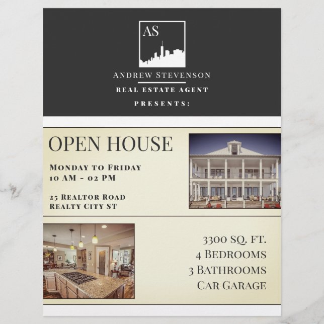 Flyer Elegante paisaje urbano profesional (Frente)