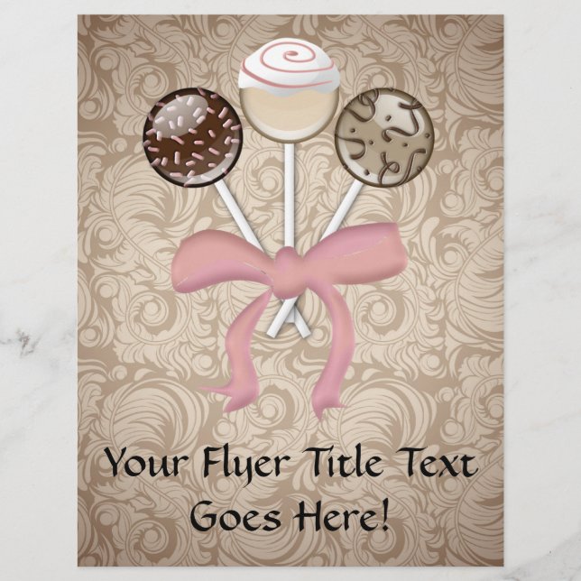 Flyer Elegante pastel de damasco de cacao (Frente)