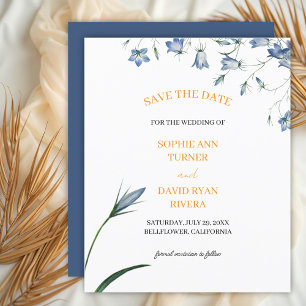 Flyer Elegante presupuesto floral de Bellflower salva la