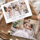 Flyer Elegante presupuesto Guardar la foto blanca de fec<br><div class="desc">Presupuesto Moderno y Elegante Foto Guardar la tarjeta Boda de fecha. La tarjeta de invitación para guardar la fecha incluye tipografía y moda blancas y un diseño sencillo en un fondo blanco al que se puede añadir la imagen personalizada de la fotografía de compromiso.</div>