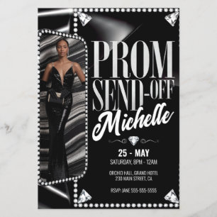 Flyer Elegante Prom DIY Despedir Graduación De Foto