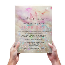 Flyer Elegante Purpurina elegante de tinta de tinta de a